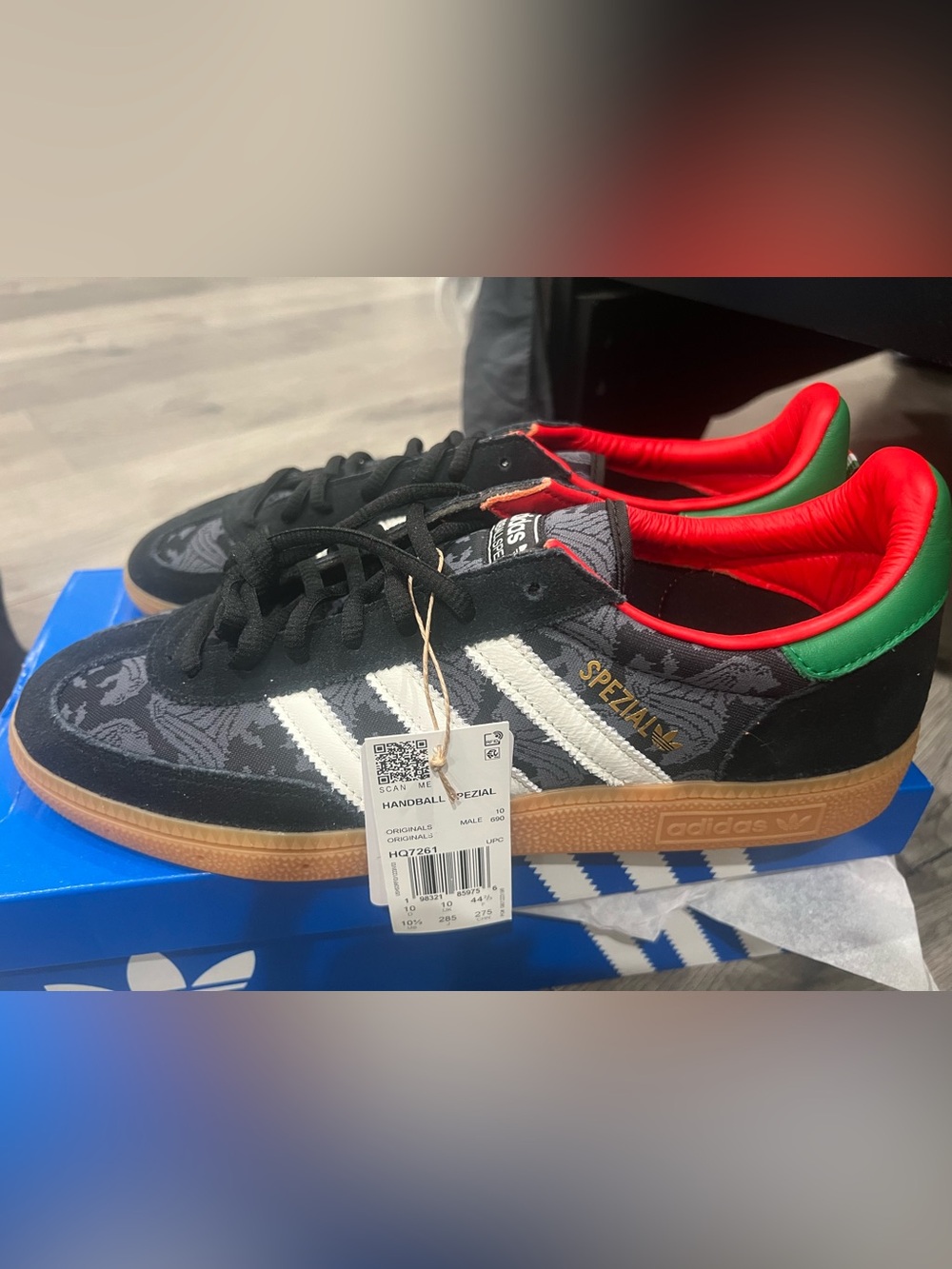 adidas Spezial Sneakers in Black, White, Red, Green, Gum